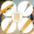 Outus 4 Pack Mechanical Pencil Automatic Drafting Pencil Set, Metal Drawing Pencils and 4 Retractable Refills for