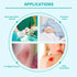 6" 6", 5 Pack Ourmed Silicone Foam Dressing with Border Adhesive - Large Absorbent Waterproof Bandage for Wound Care