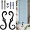 ComfyKit 2 Pack 6.3 Inch Black S Style Shutter Dogs Hardware, Decorative Metal