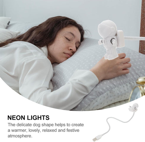 1pc Uonlytech USB Led Night Lamp Flexible Reading Desk Light for Bedroom Dorm Design Side Push Button for Office Study