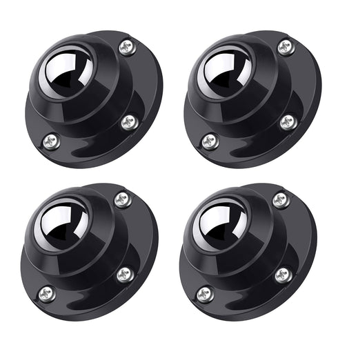 PlusRoc 4 Pack Stainless Steel Self Adhesive Caster Wheels for Mop Bucket, 28LBS Load Capacity Per Wheel