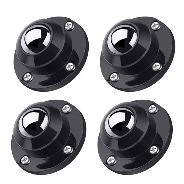 PlusRoc 4 Pack 1 Inch Self Adhesive Caster Wheels for Furniture Bucket, Load Capacity 28LBS Per Wheel