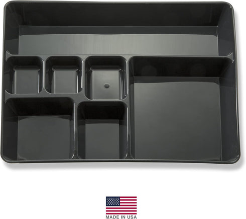 Officemate OIC Achieva Deep Drawer Tray, 30% Recycled Plastic, 15-1/8 x 11-1/2 x 2-1/4 in, Black