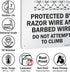SmartSign "Danger - Protected By Razor Wire & Barbed Wire, Do Not Climb" Sign | 10" x 14" Aluminum