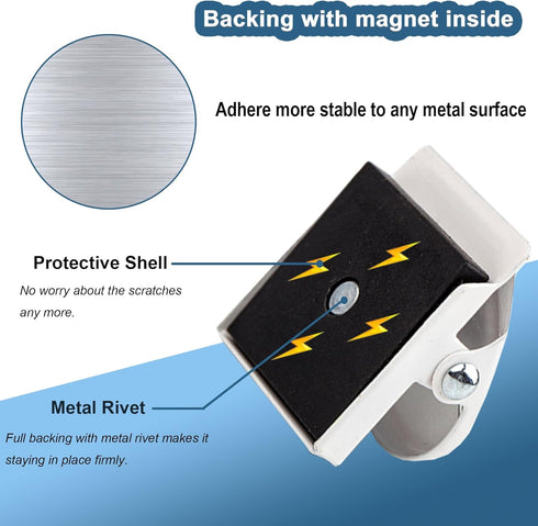 BamLue 12 Pieces Fridge Magnet Clips, Heavy Duty Magnetic Clip for Photos, White, Perfect for Home & Office