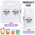 1000 2 1 Kisston Pcs Drink Carrier for Delivery, Plastic Carrier Bags Thank You Clear Handle Drink Poly Bags Bulk