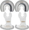 XXGO 4 Pcs Oscillating Multi Tool Diamond Segment Swing Semi Circle Grit Grout Saw Blades XG4002D
