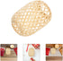 2pcs Artibetter Handmade Woven Mini Lantern Lamp Shades, Vintage Small Pendant Light Covers for Table Floor Lamps