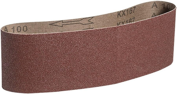 Mercer Industries Aluminum Oxide Sanding Belts 110100 - 4" x 24", 100 Grit (10 Pack)