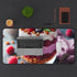 GENERIC Raspberry Parfait Desk Mat with Violet Granola and Peach Yogurt Theme - Vibrant Colors for Adults
