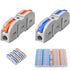KLMNDUO 60pcs Lever Wire Connectors, 1 to 1 Inline Electrical Wire Connector Kit for Quick Connect 28-12 AWG
