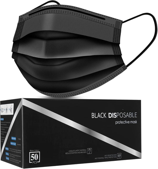 Disposable Face Masks, Pack of 100 Masks