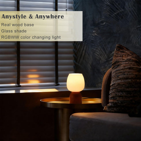 Modern LED Table Lamp - RGB Color Changing Desk Light with Remote