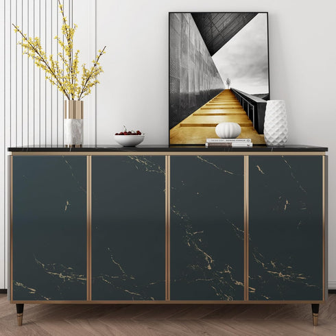 Yenhome 17.7"X118" Countertop Contact Paper, Lustrous Marble Contact Paper Peel and Stick, Gold Green Marble Contact Paper for Countertops Cabinets Table, Self Adhesive Marble Wallpaper Peel and Stick by YENHOME