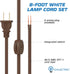 OHLECTRIC Set 8 18/2 SPT-1 Brown Lamp Power Cord with Rotary Switch, Ft AWG Replacement Wire, Stripped & Tinned Ends