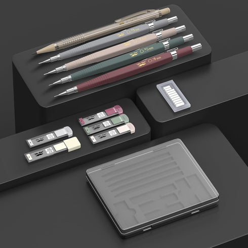 Mr. Pen Mechanical Pencil Set with Leads and Eraser Refills - 5 Sizes (0.3, 0.5, 0.7, 0.9, 2mm) for Drafting, Drawing,