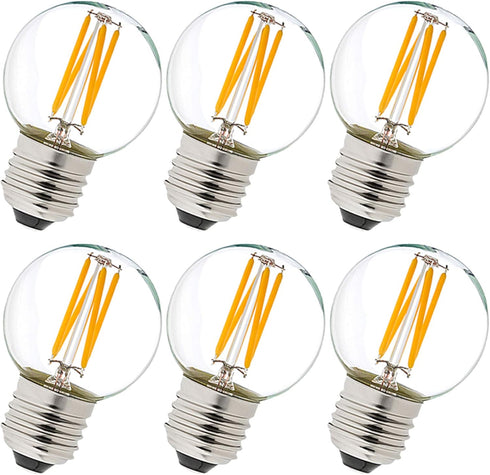 LiteHistory Dimmable E26 Edison Bulb G16.5 Light Bulb 6W Equal 60 watt