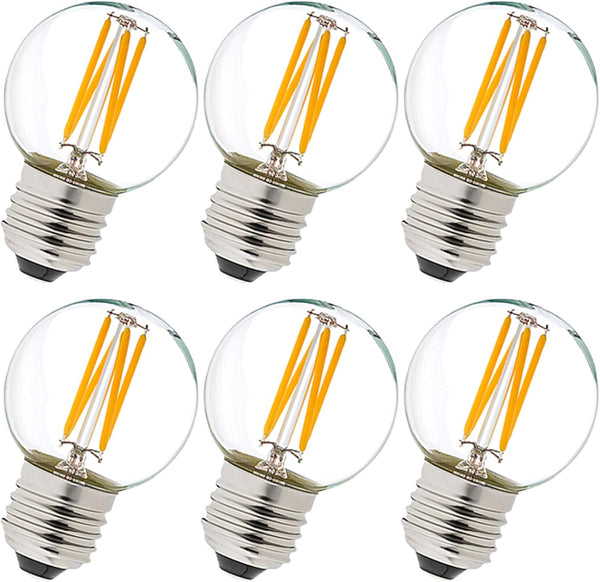 LiteHistory Dimmable E26 Edison Bulb G16.5 Light Bulb 6W Equal 60 watt