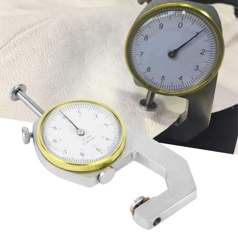 Thickness Gauge Round Thickness Tester Dial Indicator for Portable Measuring Jewelry Leather Board Equipment