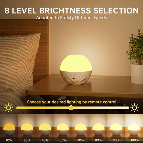BYSYGLOBE Dimmable 16 5 Night Light, Touch Lamp for Bedroom, RGB Colors, Brightness, Portable Rechargeable Bedside