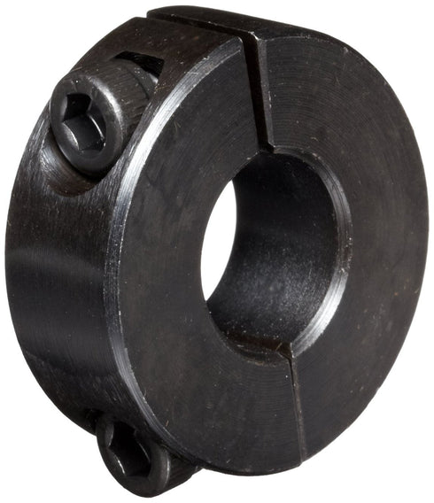 2C-050 Black Oxide Plated Steel Clamping Collar, 1/2" Bore Size, 1-1/8" OD, #8-32 x 1/2" Set Screw