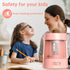 Deli Electric Pencil Sharpener, Automatic for No.2 and Colored Pencils, USB & Battery Operated, Pink