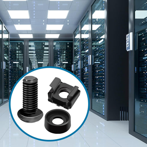 Sunxeke 45 Pack M6 16mm x Rack Mount Screws,Cage Nuts for Rack Mount Server Shelves,Routers,Rack Mount Server