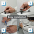 GC550126 Gerber Soft-Close Elongated Toilet Seat with One-Button Quick-Release, Top-Mount Installation, Non-Slip