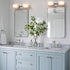 2-Light Tawson Talos Wall Sconce Light in Brushed Nickel with Satin Etched Glass Shade for Hallway, Entryway, Passway