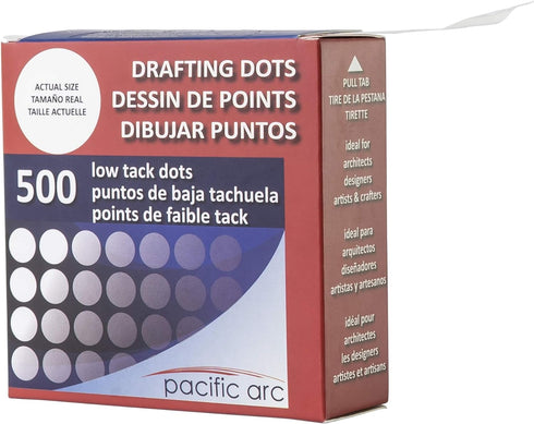 Pacific Arc Professional Blank Drafting Dots, 7/8", Roll of 500 Dots per Box