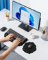 Laborio Cloud Wrist Rest for Keyboard and Mouse for Desktop, PU Leather Cloud Computer Keyboard Stand with Mouse Pad