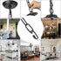 19-Feet 2 LNC Pendant Lighting Fixtures Chains, Ceiling Extra Loop Extension for Chandelier, Buckles, Black