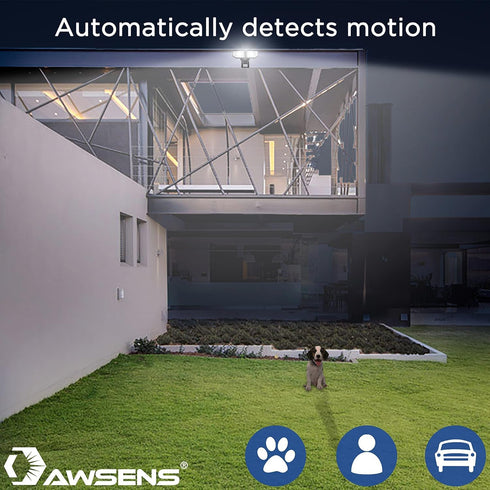 40W 180 4000 5000 2 LED Security Lights Motion Sensor Light Outdoor, Degree, LM Motion Security Light, K, ETL Water