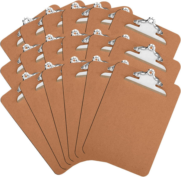 HERKKA 18 Pack Hardboard Clipboards, Office Butterfly Clipboards, Standard A4 Letter Size, ECO Friendly