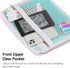Mukawa 13 Pocket Expanding File Folder, Zipper Accordion File Folder, Expandable Folder with Customized Labels,