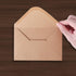 V-flap Kraft Envelopes, 50 Pack, 4 x 6 Inch, Brown Card Envelopes, A4 Invitations, Postcard Envelopes with Gummed Flap