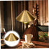 Hemobllo Copper Plated Metal Lamp Shade Cone for Ceiling Pendant Light Base Modern Lampshade for Desk and Floor Lamps