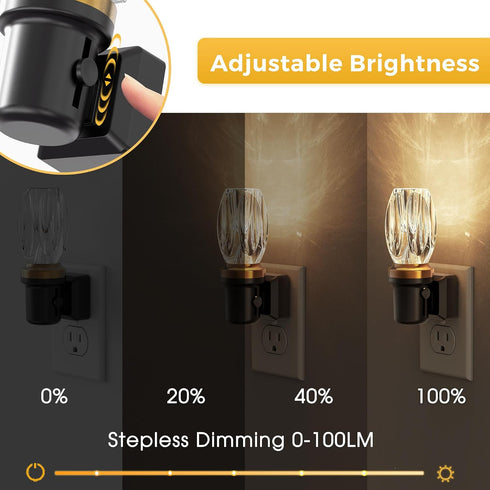 Dimmable 3000K 100LM Hallway,1Pack L LOHAS LED Night Light, Night Lights Plug into Wall, Automatic Nightlights Plug