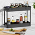 SPACELEAD 3 Tier Slim Rolling Storage Cart, Mobile Utility Organizer for Bathroom, Office, Kitchen, Laundry Room - Black