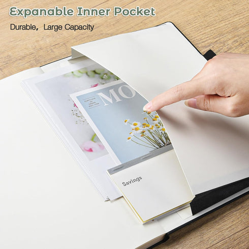 Graph Paper Notebook - Hardcover 8.5 x 11, Grid Journal for Writing, Thick Paper, Olive Leather for Work