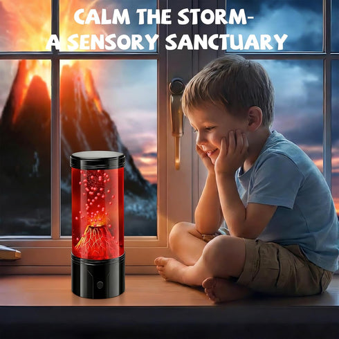 Volcano Lamp, Realistic Volcano Eruption Kids Night Light with USB/Battery Power,Leak-Proof,Cool Novelty Gift for Kids