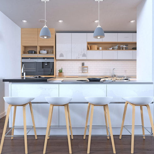 Wrpacttg 2pcs E27 3.94ft Corridor(Bulb Pendant Light Kit White Cord Holder Base Hanging Lamp Lantern Socket
