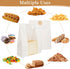 13.7x8.3x3.5in 100 Pack Aimyoo Homemade Sourdough Bread Bags, White Bakery Bags with Window & Seal Stickers