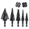 ZELCAN Step Drill Bit Set, 5PCS Titanium-Coated HSS Bits, 50 Sizes for Metal, 1/4" Hex Shank