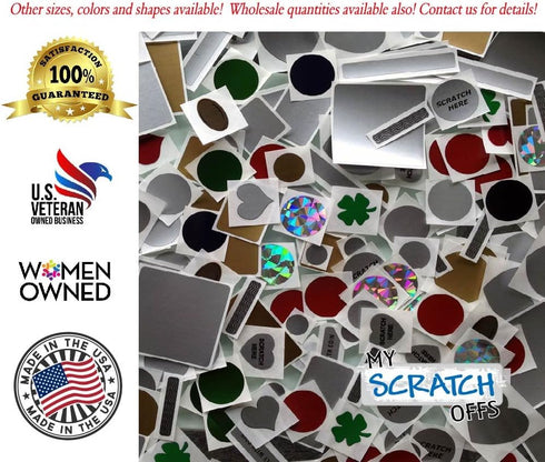 My Scratch Offs Silver Scratch Off Sticker Labels, 8.5 x 11 Inch, 5 Pack