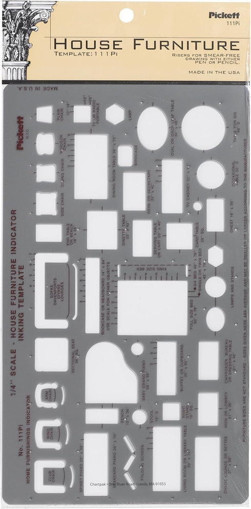 Pickett House Furniture Indicator Template, 111PI