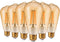 EDISHINE 6 Pack Vintage LED Edison Bulbs, 8W Equivalent 60W, ST64 Dimmable LED Light Bulbs, 700LM 2200K Amber Warm