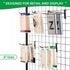 8 Inch Gridwall Hooks, Hanging Hooks for Retail, Home, and Workspace Organization (40 Pack, Black)