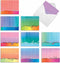 The Best Card Company - 10 Colorful Blank Note Cards with Envelopes, All Occasion Boxed Stationery, 4 x 5.12 Inch.