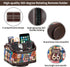PUSU Colorful Pattern Remote Control Holder, PU Leather 360° Rotatable Nightstand Organizer for TV Remotes/Office